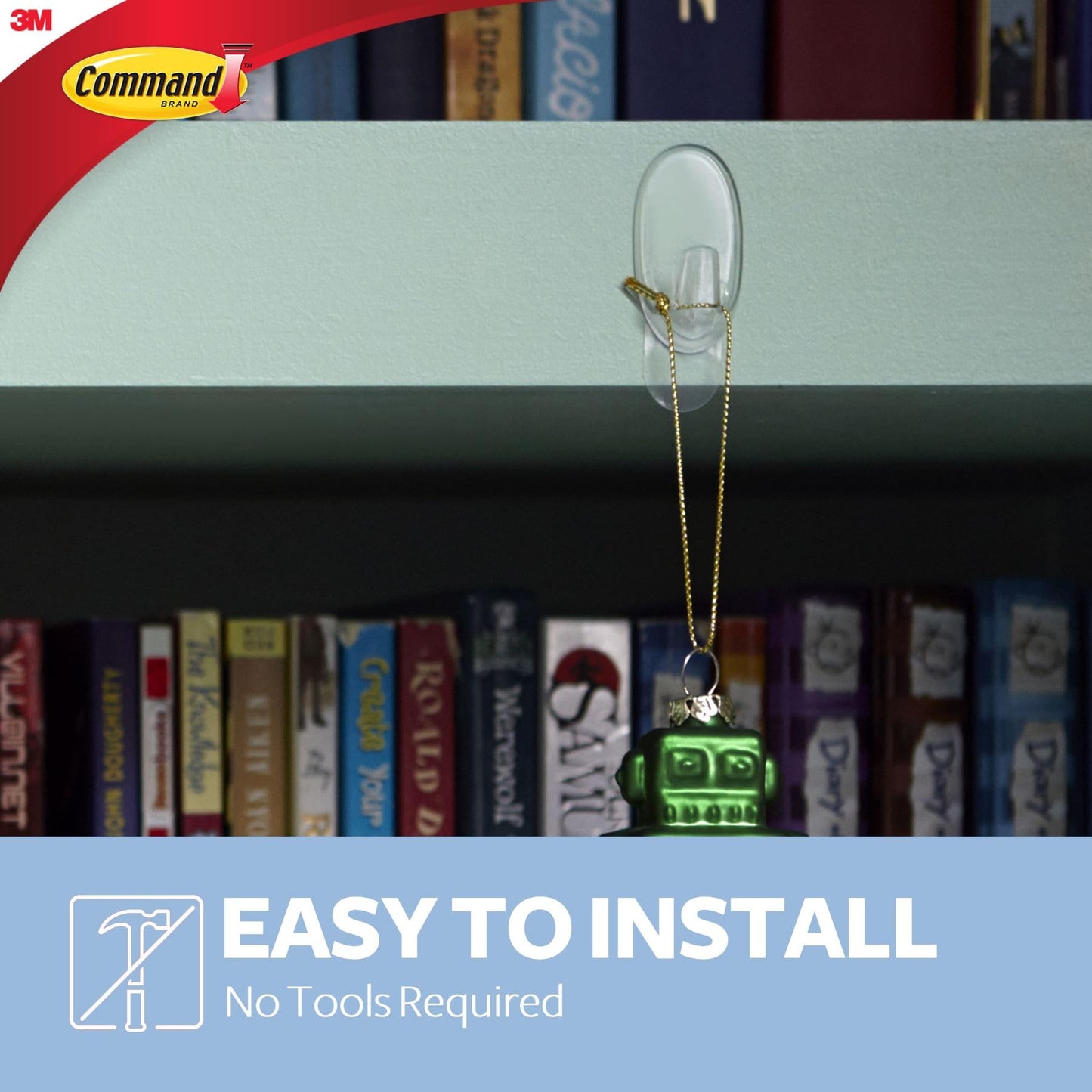 Command Clear Medium Hooks with Clear Strips