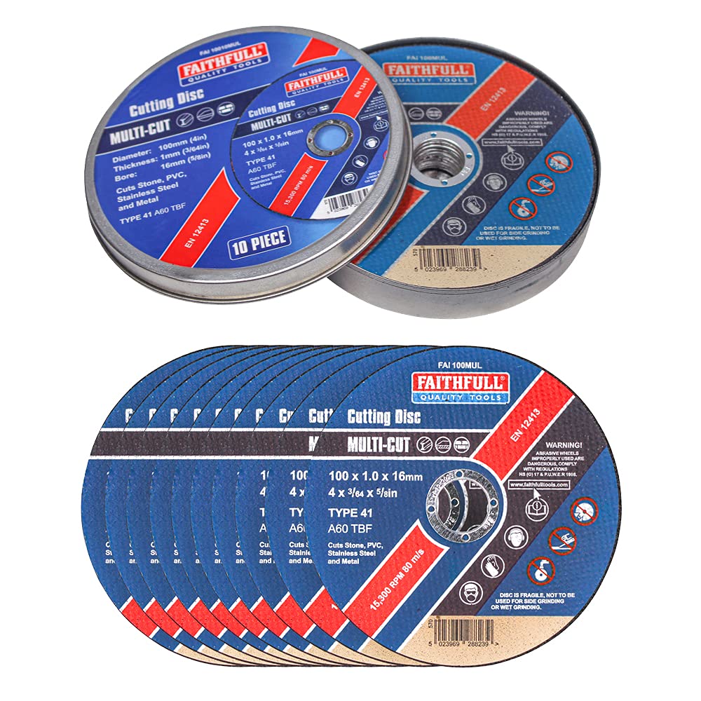 Faithfull Multi-Cut Thin Cut Off Wheel (Pack of 10)