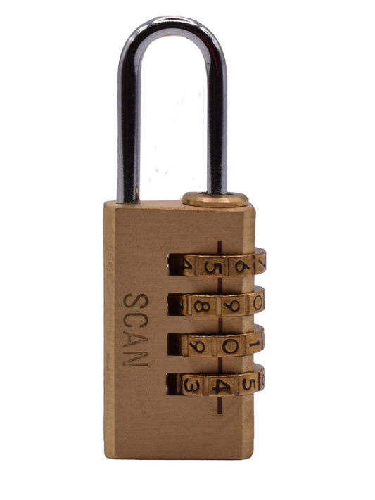 SCAN SCAPLB20COM Brass Combination Padlock