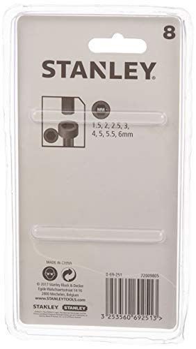 Stanley Sechskantstiftschlüssel-Set, 10-teilig, je 1x 1.5/2/2.5/3/4/5/5.5/6/8/10mm Stiftschlüssel