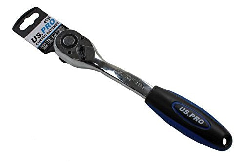 US PRO 1/2" Drive Curved Ratchet 72 Teeth Quick Release Socket Driver 4151
