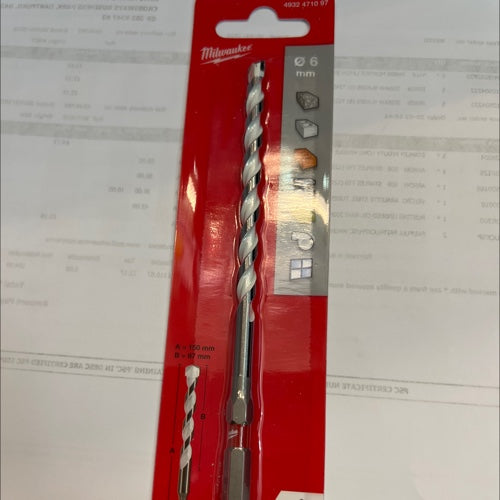 Milwaukee multi material 6mm x150mm drill bit