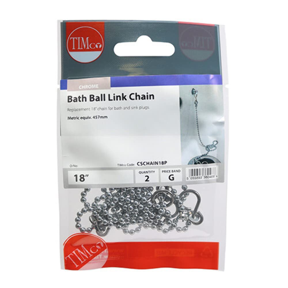 TIMco Bath Ball Link Chains - Chrome 18 TIMpac 2