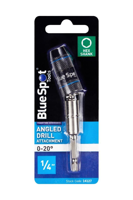 Blue Spot Tools - 1/4" Hex Shank 0-20° Angled Drill Attachment