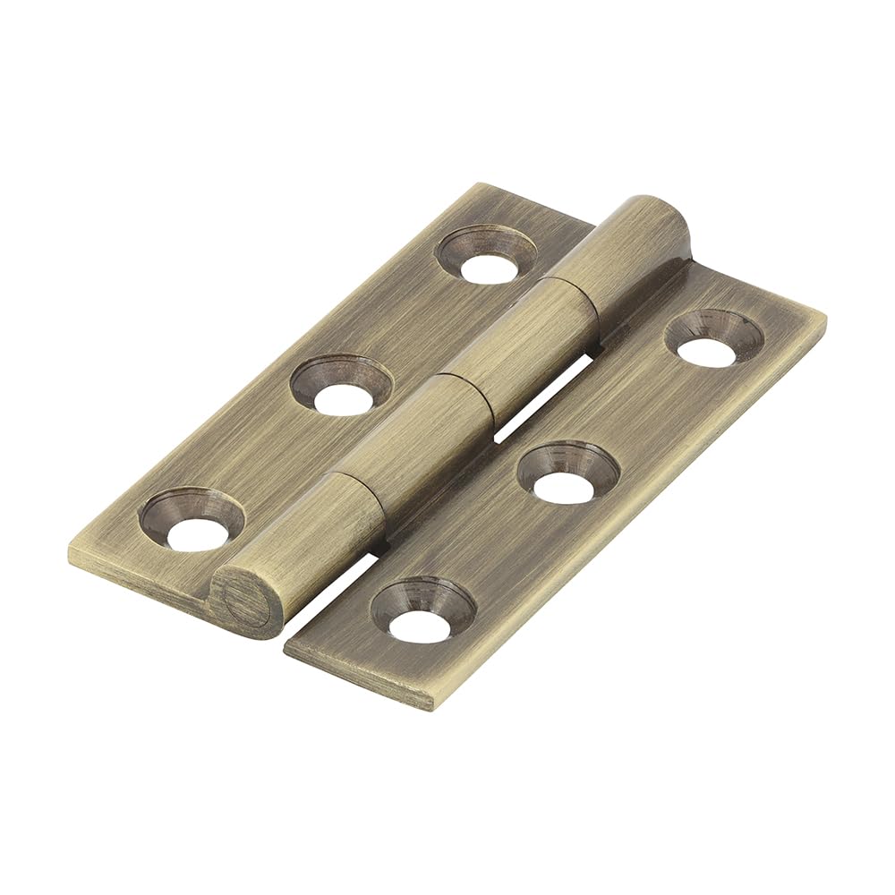 Timco - Solid Drawn Hinge - Solid Brass - Antique Brass (Size 50 x 28-2 Pieces)