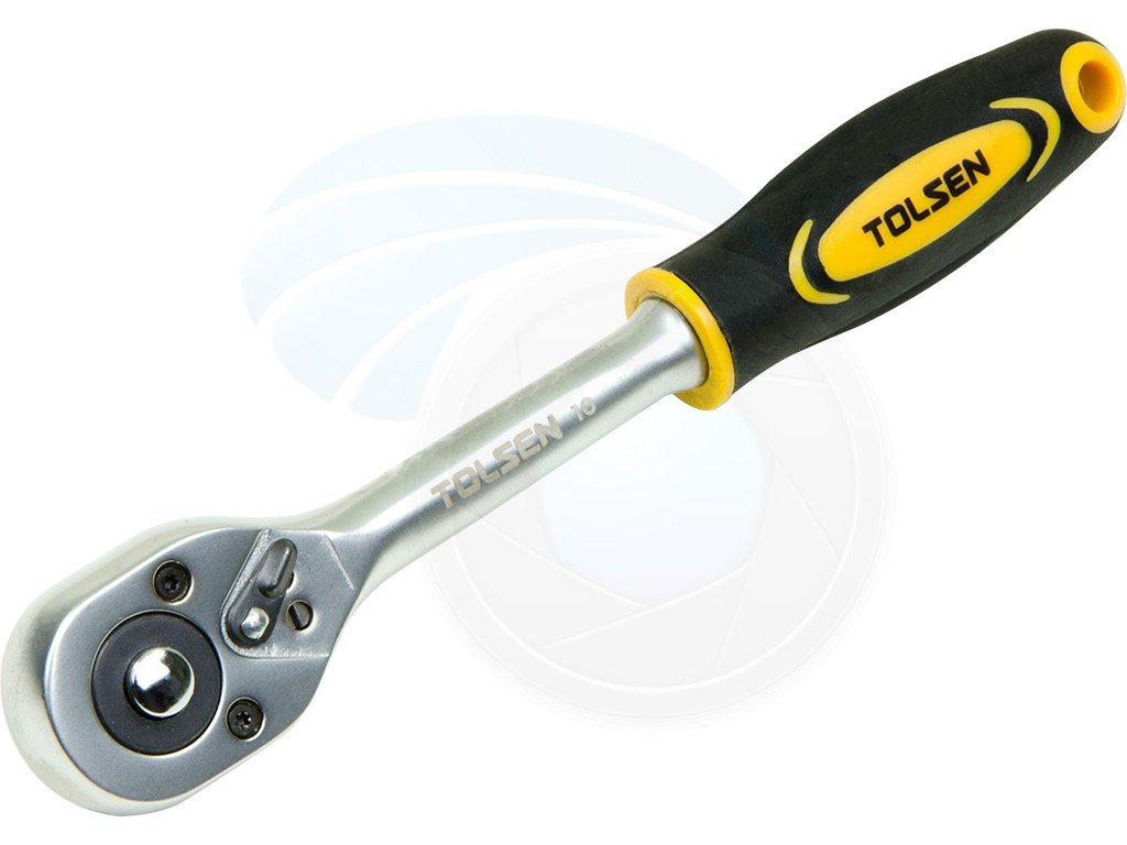 Tolsen 15119 Quick Release Reversible Socket Ratchet 3/8" Square Drive