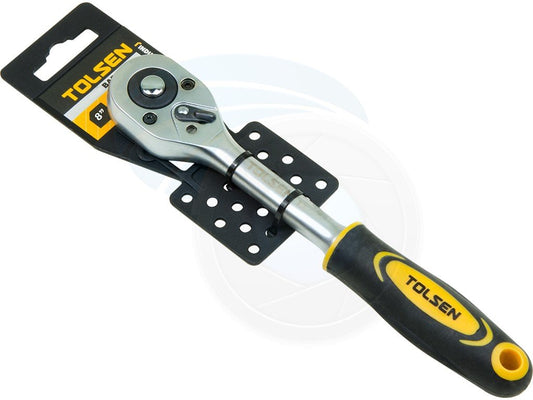 Tolsen 15119 Quick Release Reversible Socket Ratchet 3/8" Square Drive