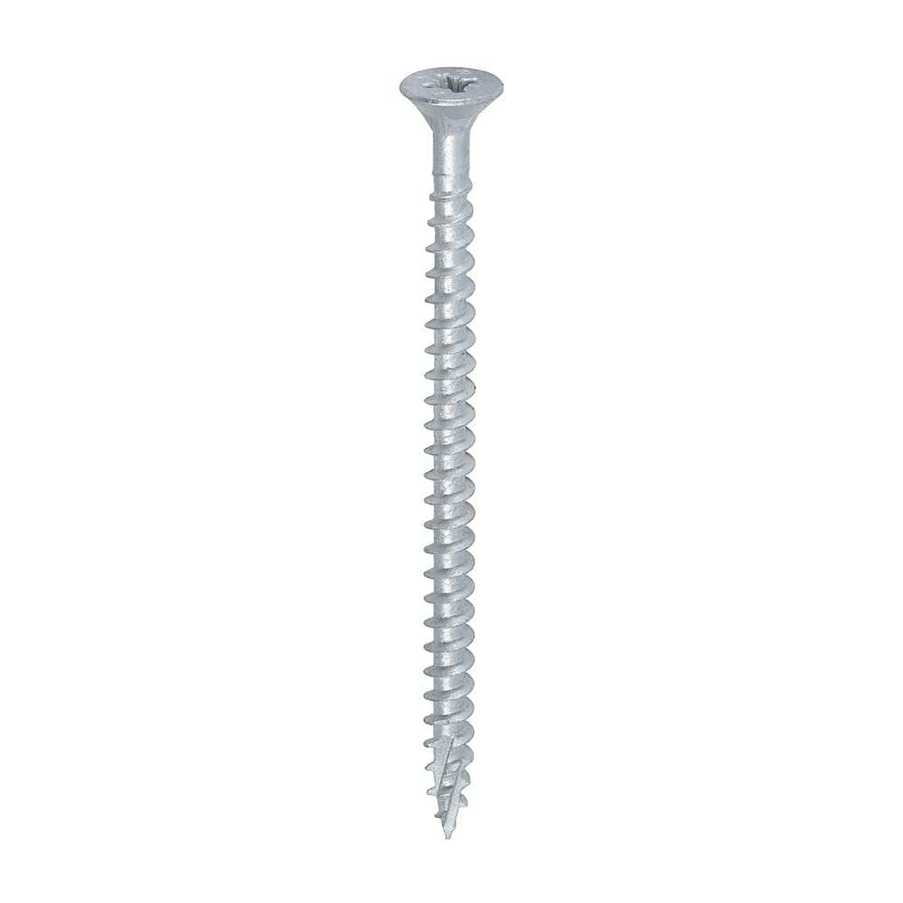 TIMCO C2 Exterior Multi-Purpose Premium Countersunk Silver Woodscrews - 5.0 x 80 -Tub of 110