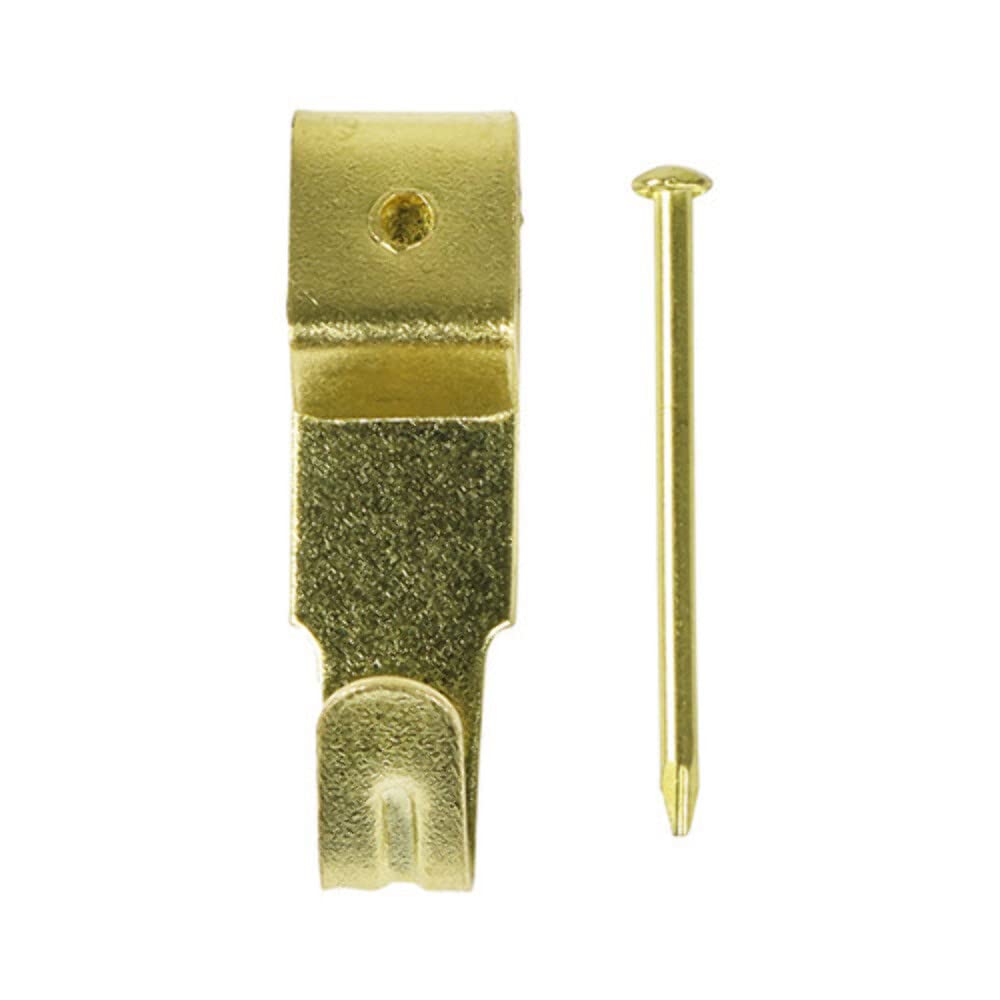 TIMCO Picture Hanging Hooks - Single - Electro Brass No.2 Single - 12 Pieces