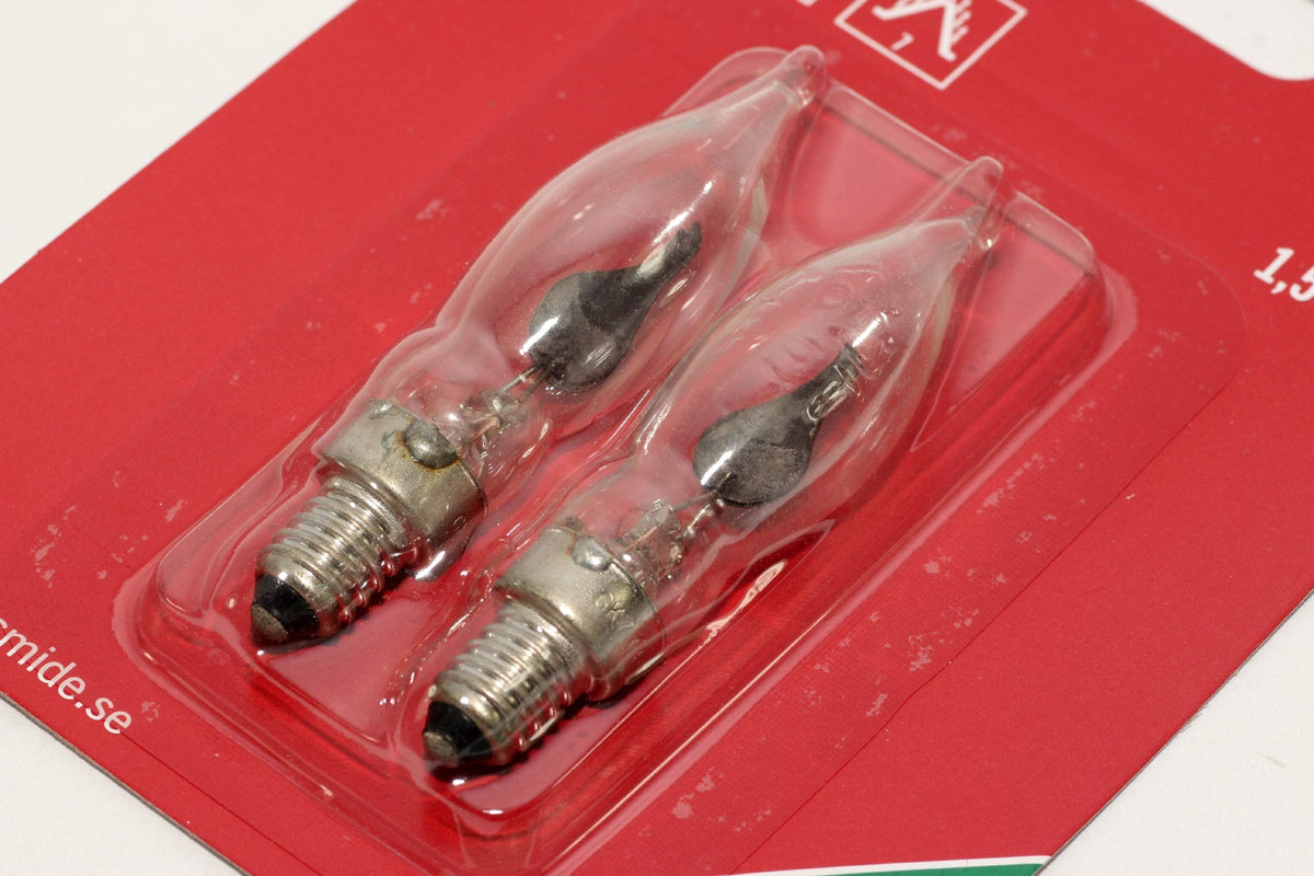 TheOneStopSatShop 4 Pack of KonstsmIde 230V, 1.5W, E10, Flicker Flame Welcome Candle Bridge Bulb