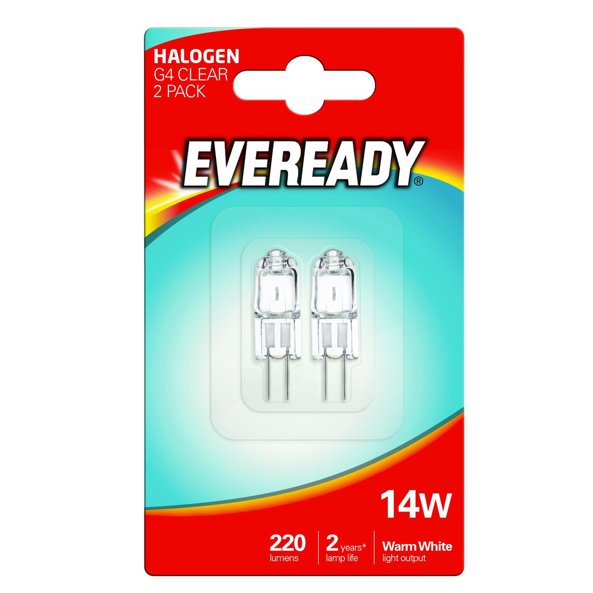 Eveready ECO Halogen 16W (20W Equivalent) G4 Cap Capsule Light Bulb, Pack of 2, 20 W