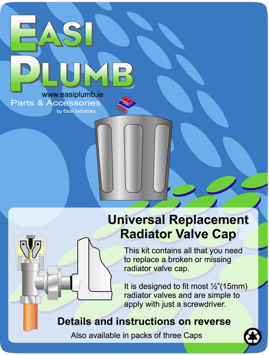 EPRRH1C : Universal Replacement Rad Valve Cap - Single Rad, Chrome Plated