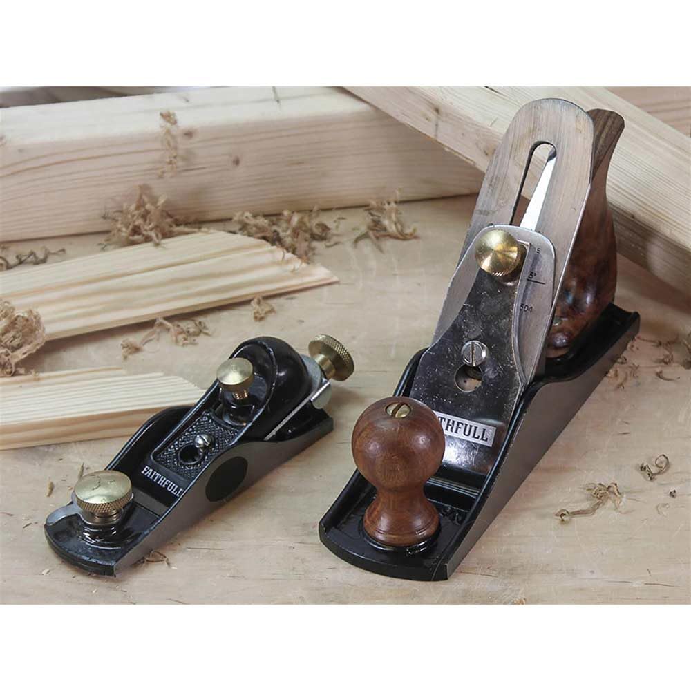Faithfull FAIPLANE4AV No.4 and No.6012 Planes in Wooden Box