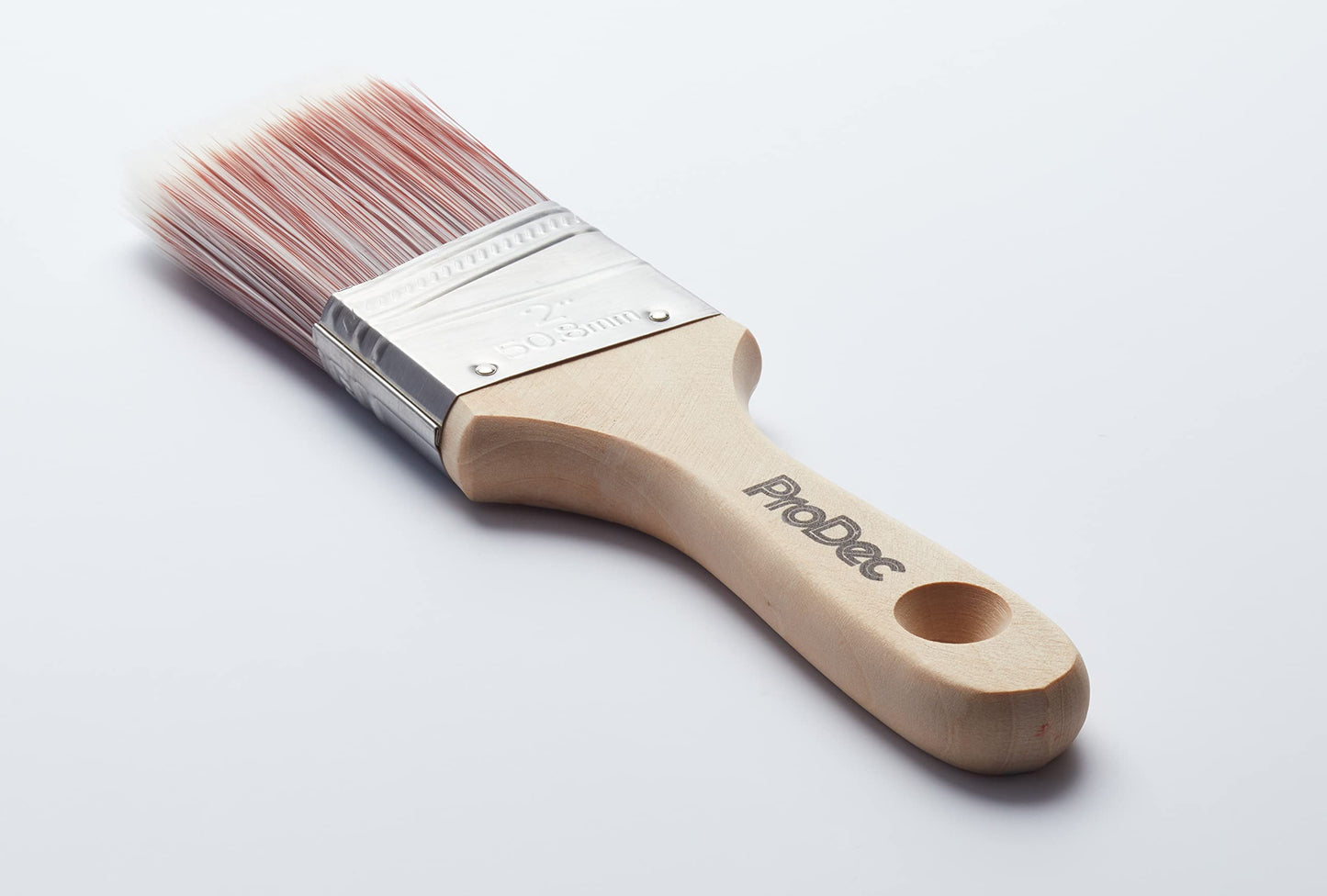 ProDec 2 inch Premier Trade Professional Synthetic Short Handle Cutting In Paint Brush for Sharp Edge Lines Painting with Emulsion, Gloss and Satin Paints on Walls, Ceilings, Wood and Metal, 2" 50mm