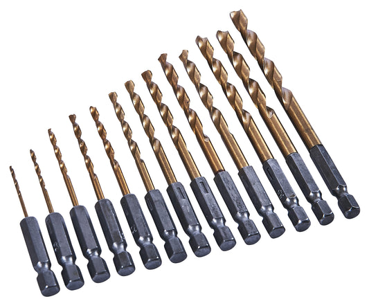 Am-Tech 1/4-inch Titanium Coated HSS Drill Bit Set