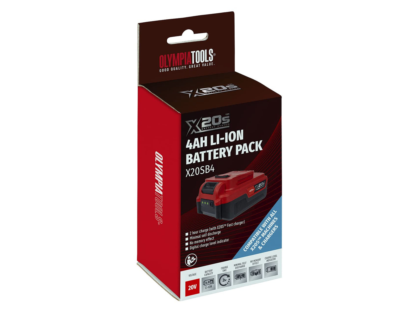Olympia Tools X20S™ Battery 20V 4.0Ah Li-ion