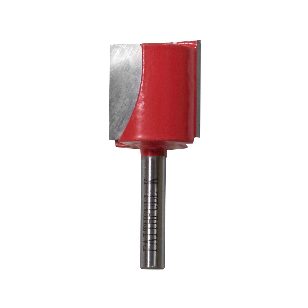 Faithfull FAIRB26 Oberfräsen-Bit, TC, zweischneidig, 1/4 Zoll, 12 mm, Rot/Silber