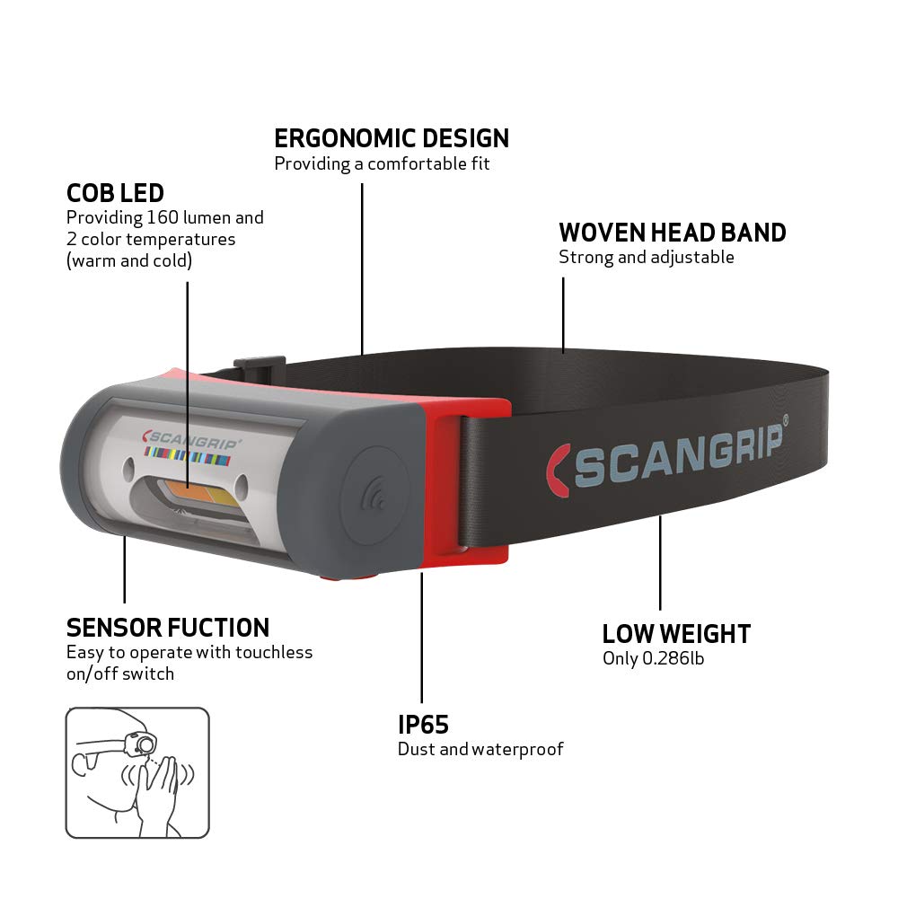 Scangrip 03.5446 I-Match 2 Headlamp for Perfect Colour Adjustment