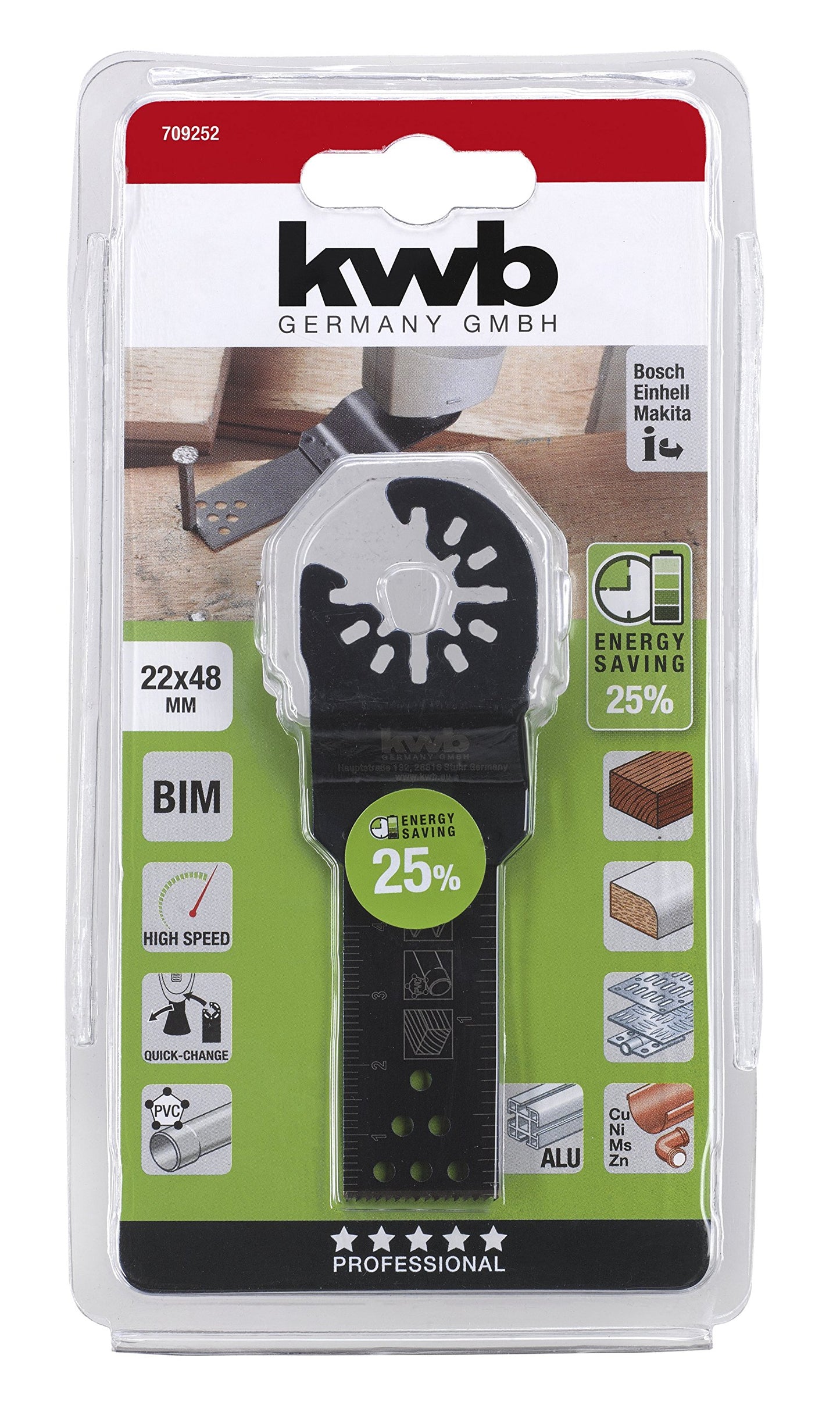 KWB Universal Plunge Saw Blade 10 mm Battery Top