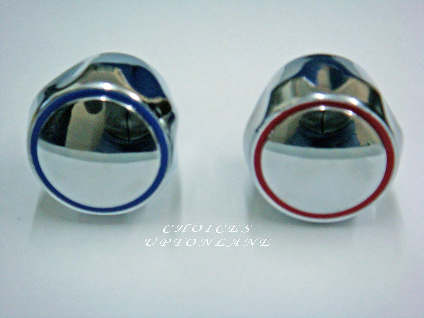 Replacement HOT & Cold TAP TOP Head Covers Chrome Plated 1/2" for Basin/Bath & Kitchen Sink TAPS