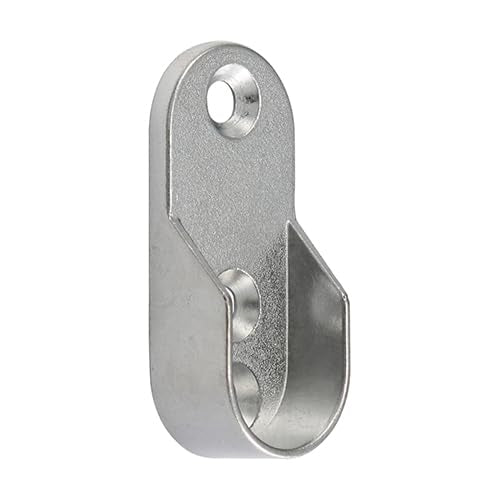 Timco - End Socket - for Oval Tube - Polished Chrome (Size 30 x 15-2 Pieces)