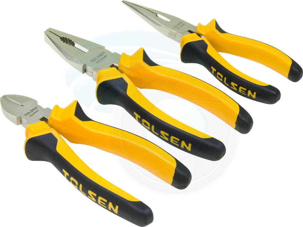 Tolsen 3pce Plier Set Heavy Duty