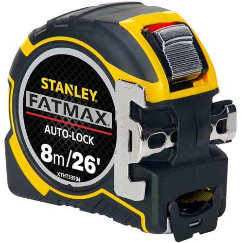 Stanley ZSTA-0-33-504 STA033504 FatMax Autolock Pocket Tape 8m/26ft (Width 32mm) Pro 8 m/26 ft, Multi-Colour