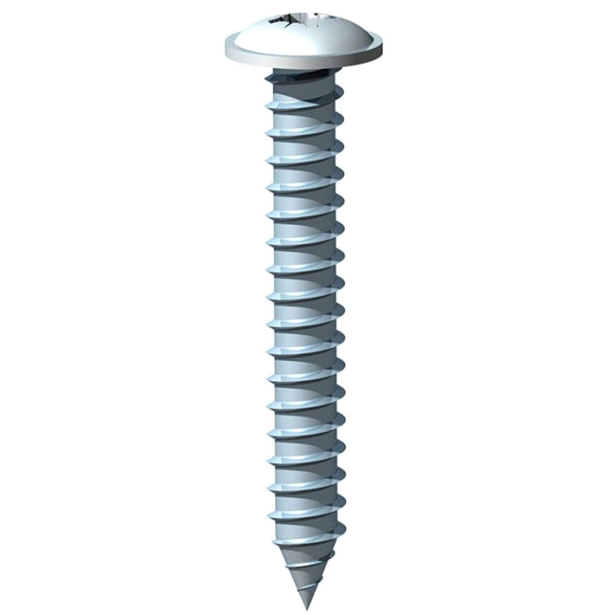 TIMco PZ2 FLG BZP Self Tapping Screw - Silver (Box of 12)