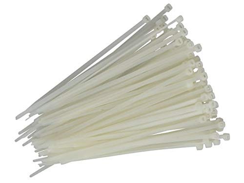 Faithfull CT300W Cable Ties White 300 x 3.6mm (100 Pieces)
