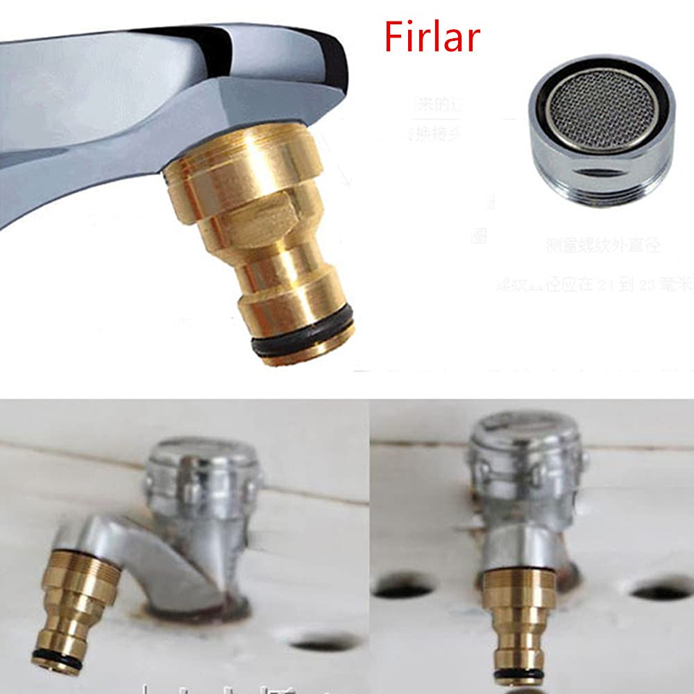 Solid Brass Threaded Hose Water Pipe Connector Tap Faucet Adapter for Garden