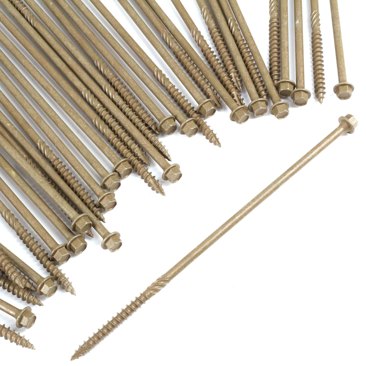 White Hinge Limited 10x Timco Index Decking Screws 250mm Plated Timber Hard/Soft Wood Screws