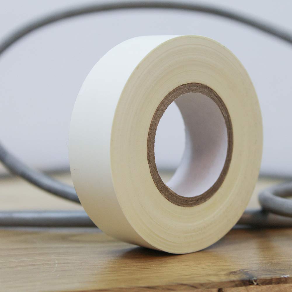 Faithfull FAITAPEPVCW PVC Electrical Tape 19mm x 20M - White