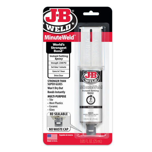 J-B Weld 50101 MinuteWeld Epoxy Syringe Simply,25 ml,Clear