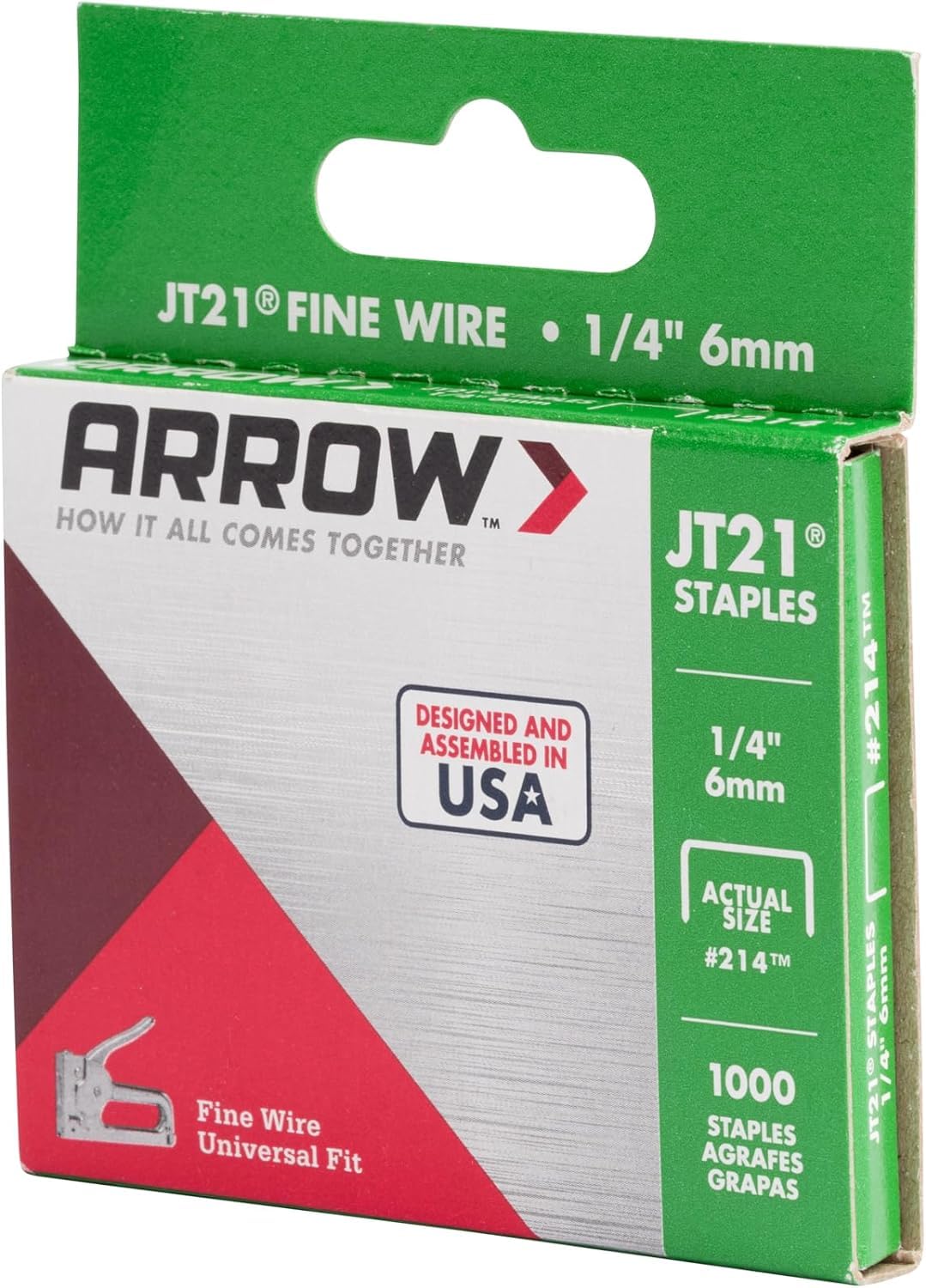 Pfeilverschluss 214 Original Jt21/T27 1/10,2 cm Heftklammern, 1,000-staple