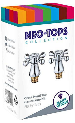 Cross Head Chrome Plated Tap Conversion Kit, Silver, 0.5-Inch