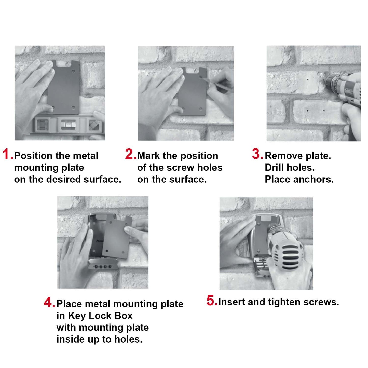 MASTER LOCK Reinforced Security Key Safe, Certified, Weatherproof, Wall Mounted