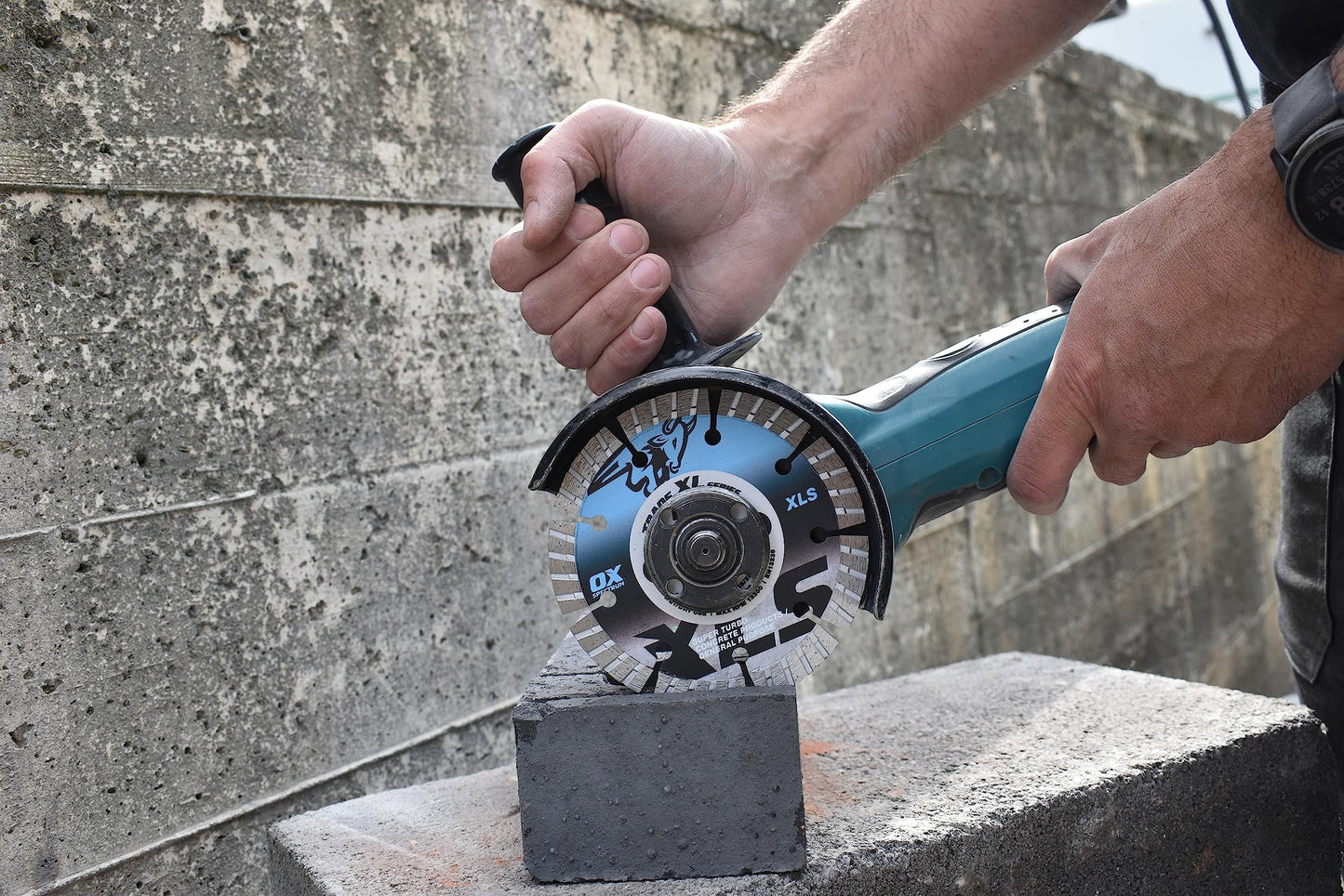OX Tools Trade XL Super - Turbo Segmented Diamond Blade - Concrete & GP - 115/22.23mm, Blue