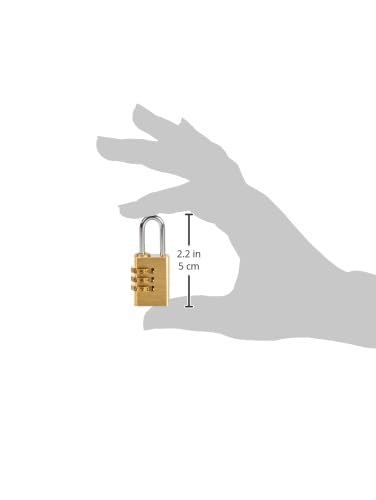 Kasp 110 Brass Combination Padlock K11020D Padlock-20mm, Gold, 20 mm