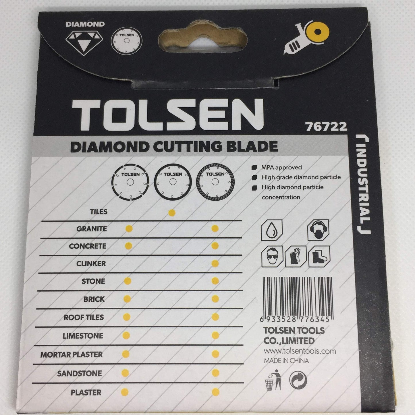 Diamond Cutting Disc Blade Tile Porcelian Granite Marble Glass 4.5" 115mm x 22.2mm