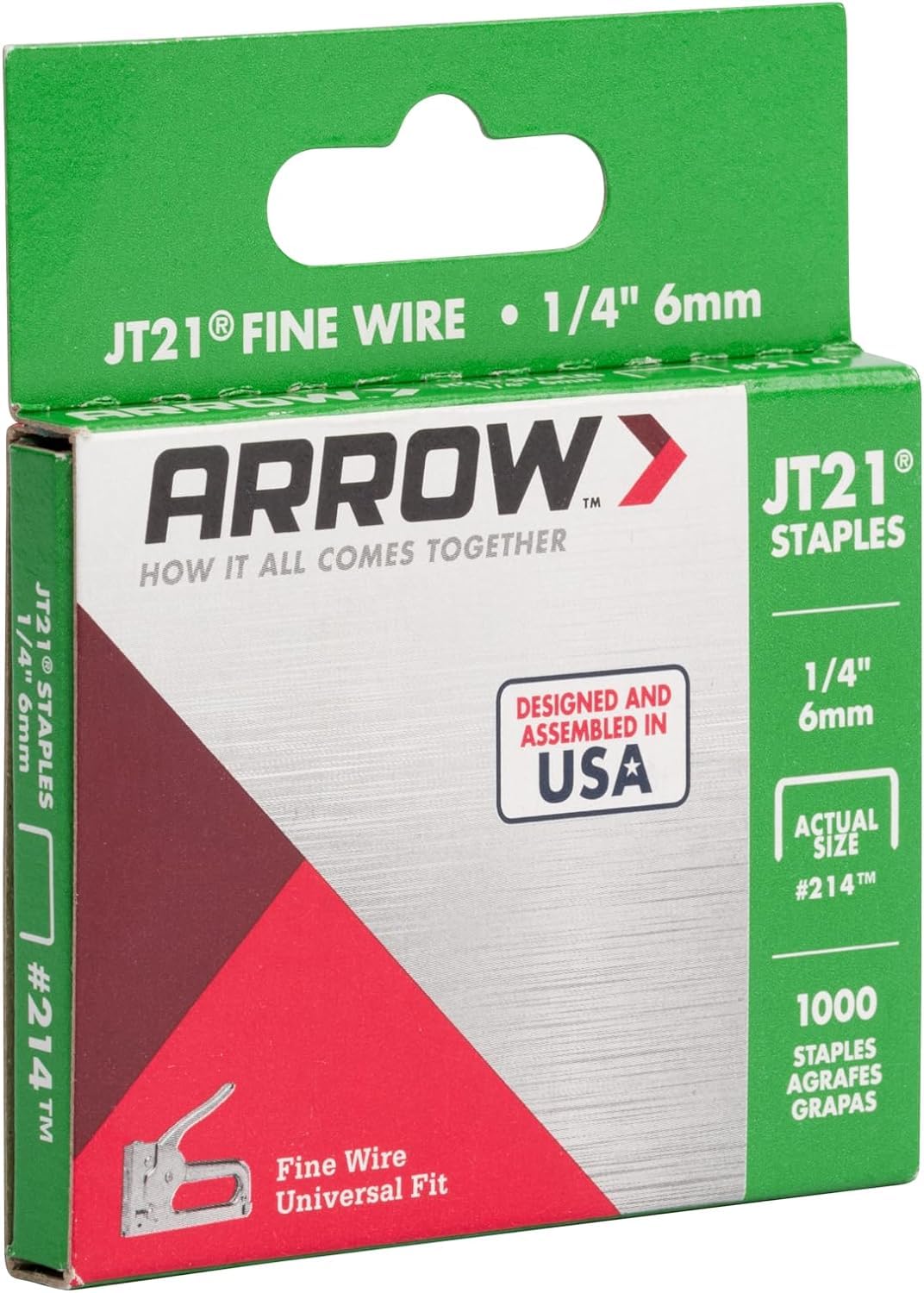 Pfeilverschluss 214 Original Jt21/T27 1/10,2 cm Heftklammern, 1,000-staple