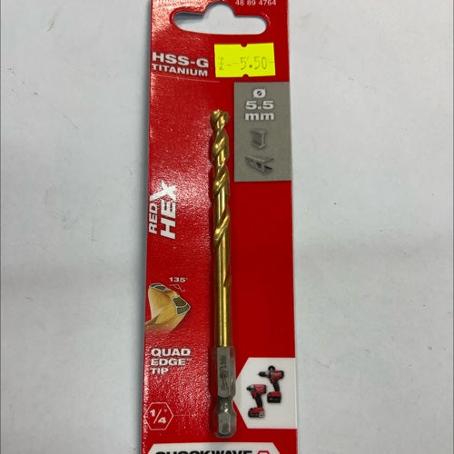 Milwaukee impact Metal drill bit 5.5mm