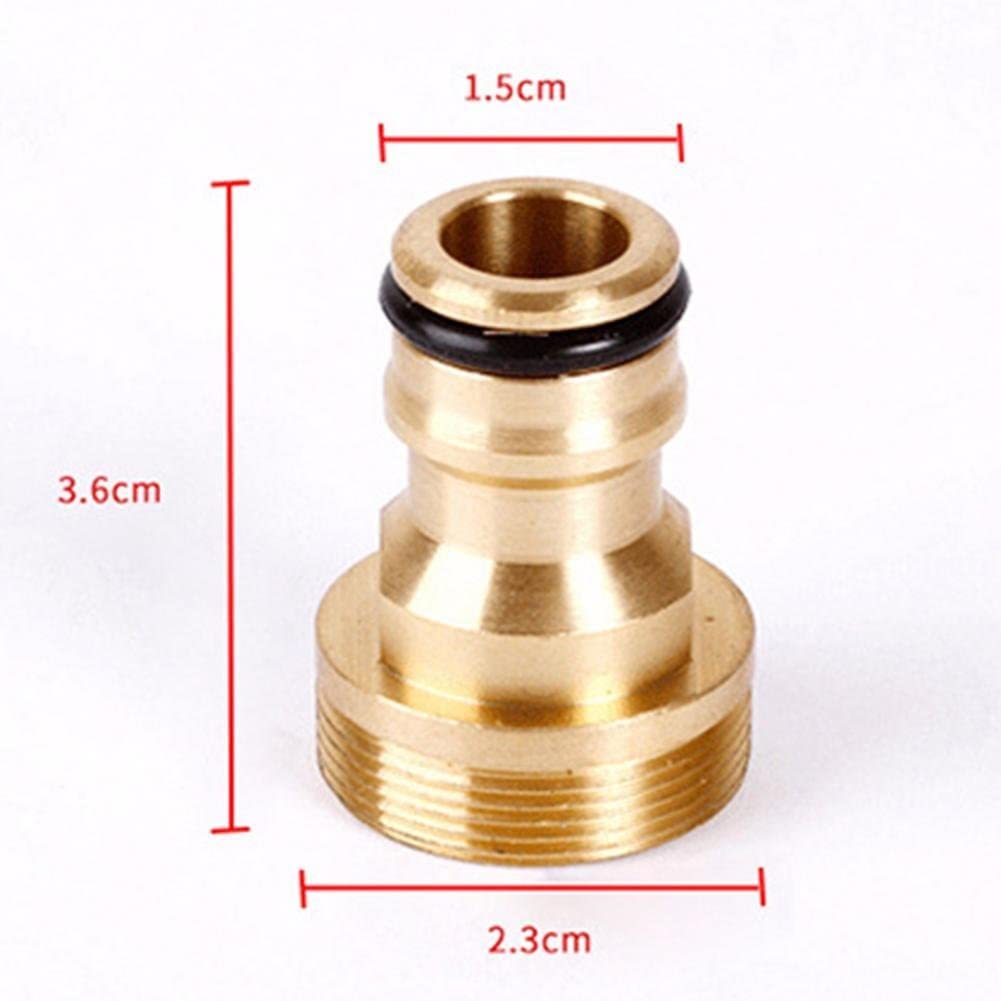 Handyfix Solid Brass Threaded Hose Water Pipe Connector Tap Faucet Adapter for Garden