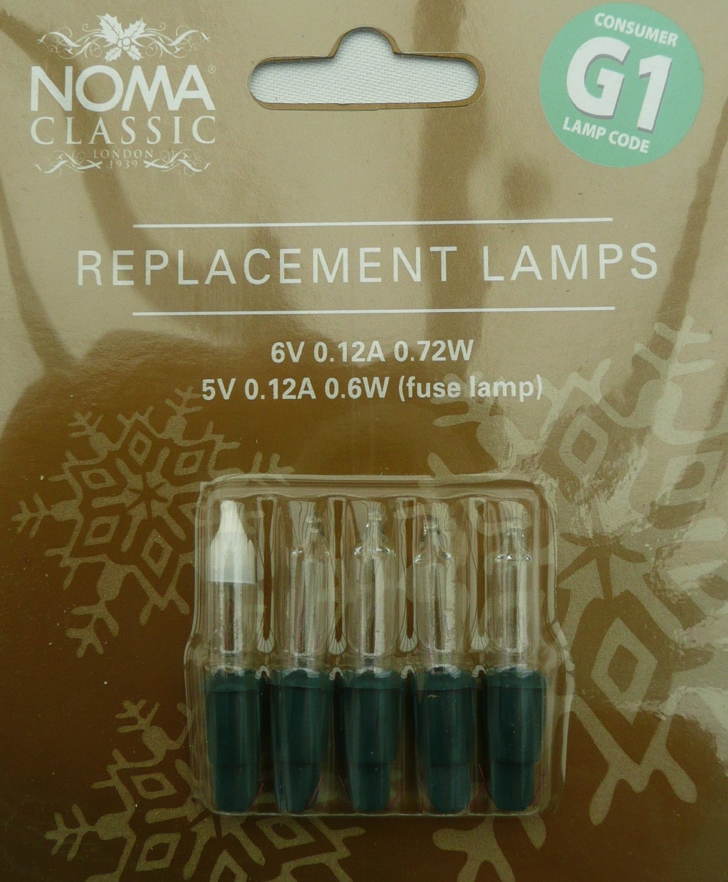 Noma G1 0344C 6 volt Clear spares