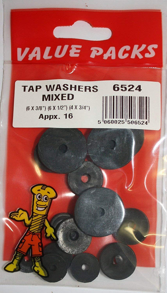 3 x Washers, Mixed Sizes, 3/8, 1/2, 3/4 inch Washers