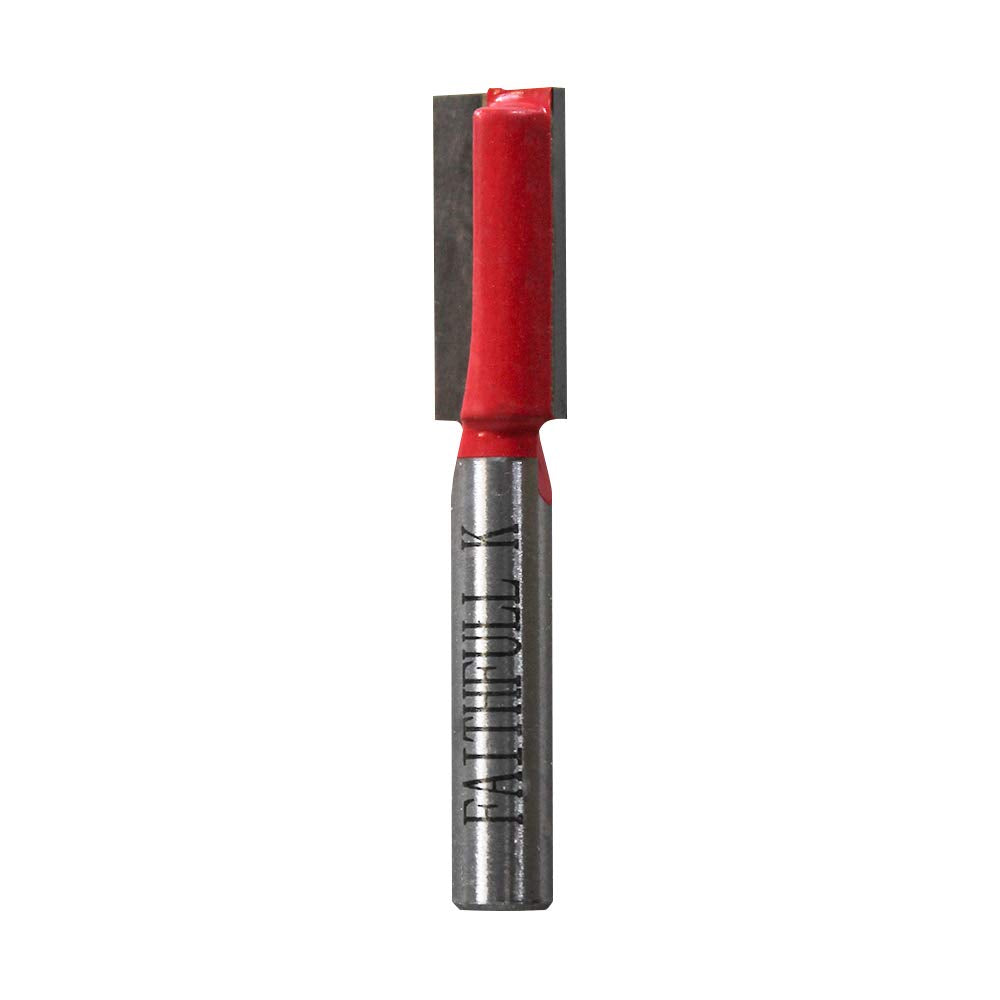 Faithfull FAIRB26 Oberfräsen-Bit, TC, zweischneidig, 1/4 Zoll, 12 mm, Rot/Silber