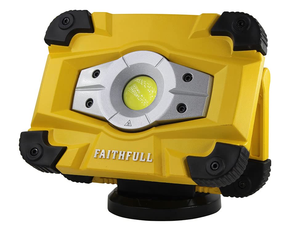 Faithfull Rechargeable LED Work Light/Emergency Light Powerbank Feature. Detachable Magnetic Base 20W - 2000 Lm