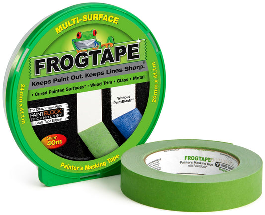 Frog Tape 150182.24 Green Multi Surface Painters Masking Tape 24mm x 41.1m, Pack of 24
