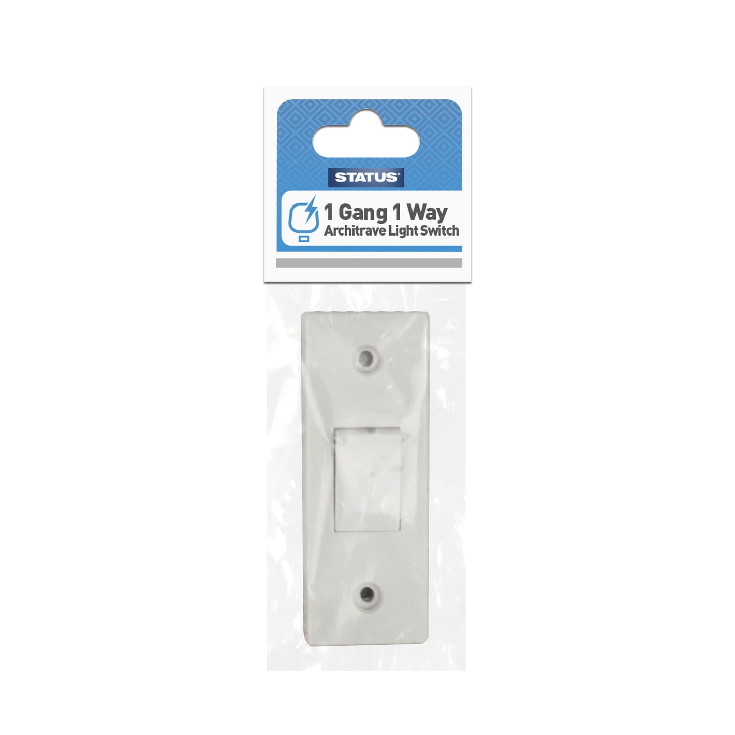 Status Plug Through Switch | 10A Plug Through Light Switch | White Plastic | S1G2W10AARCHLSB6