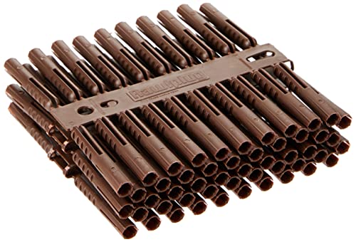 Rawlplug Plastic Plugs (100) Brown - (Screw Sizes 10-14)