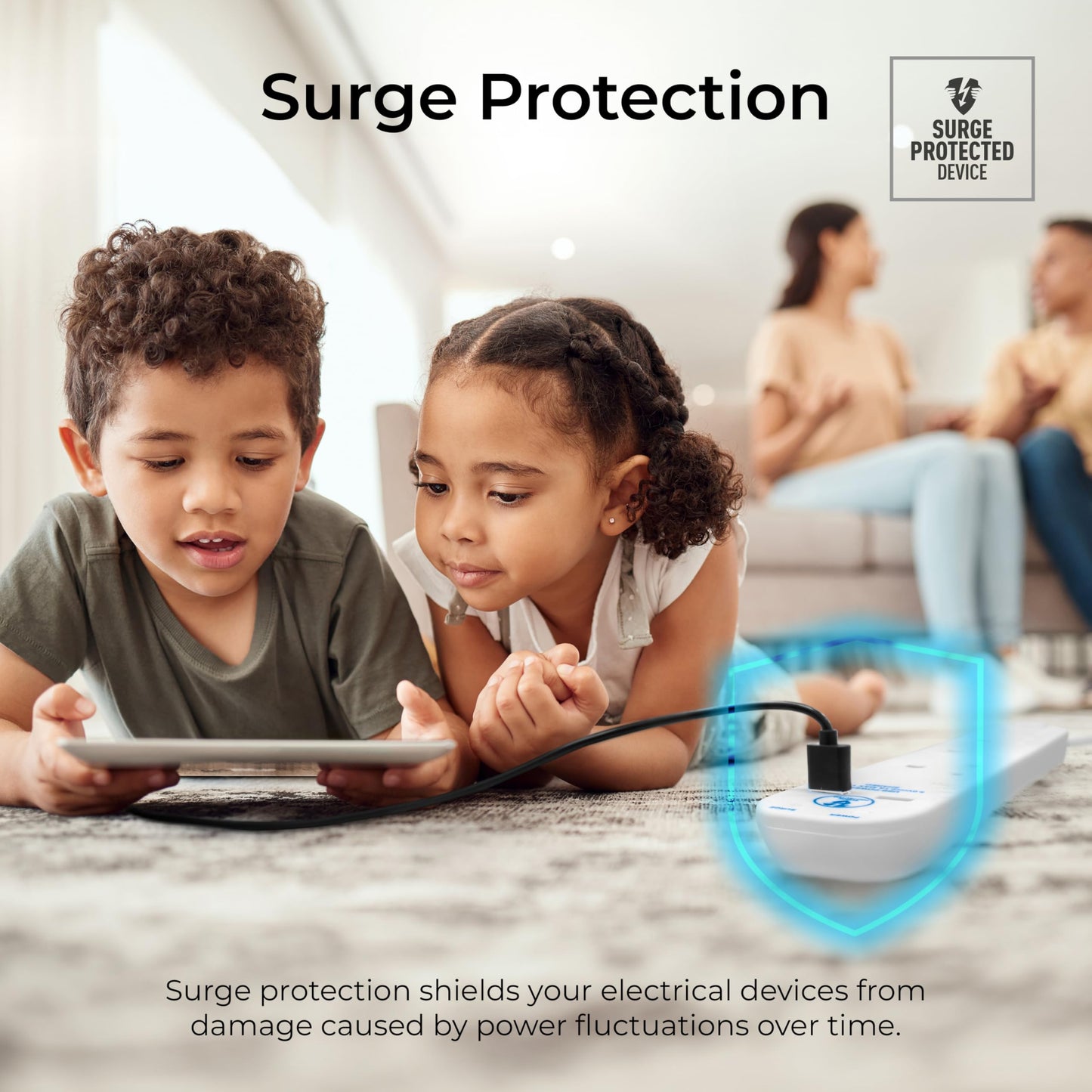 Masterplug Surge Protected extension cord with 2 x USB Sockets